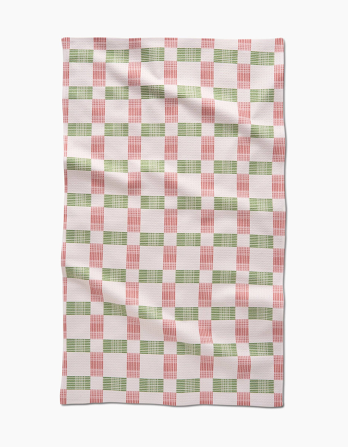 Be Merry Plaid Geometry Tea Towel