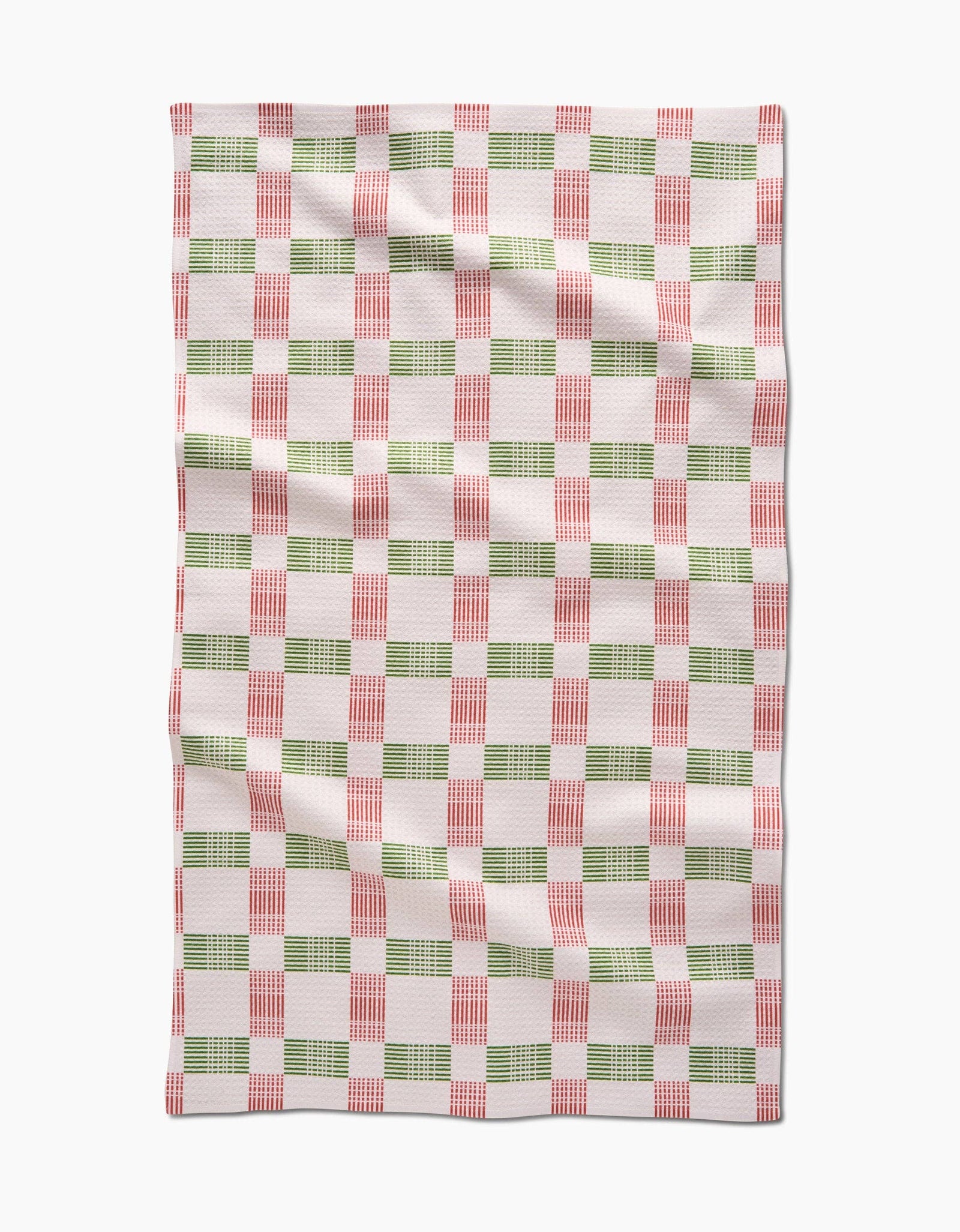 Be Merry Plaid Geometry Tea Towel