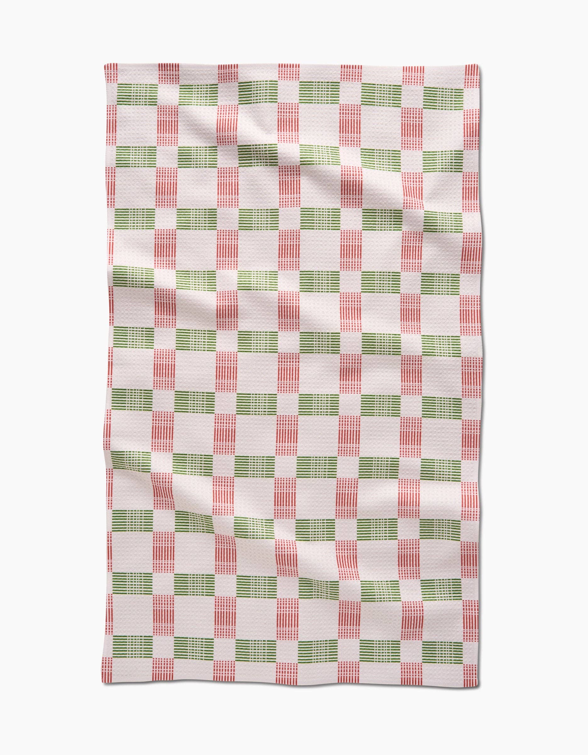 Be Merry Plaid Geometry Tea Towel