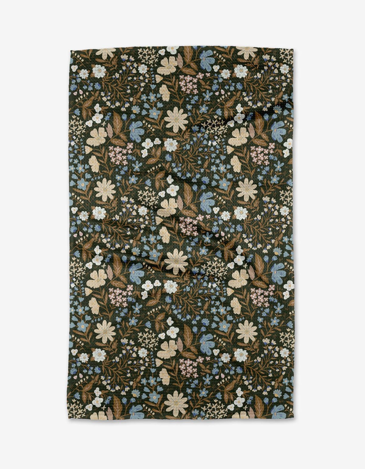 Cottage Meadow Sepia Geometry Tea Towel