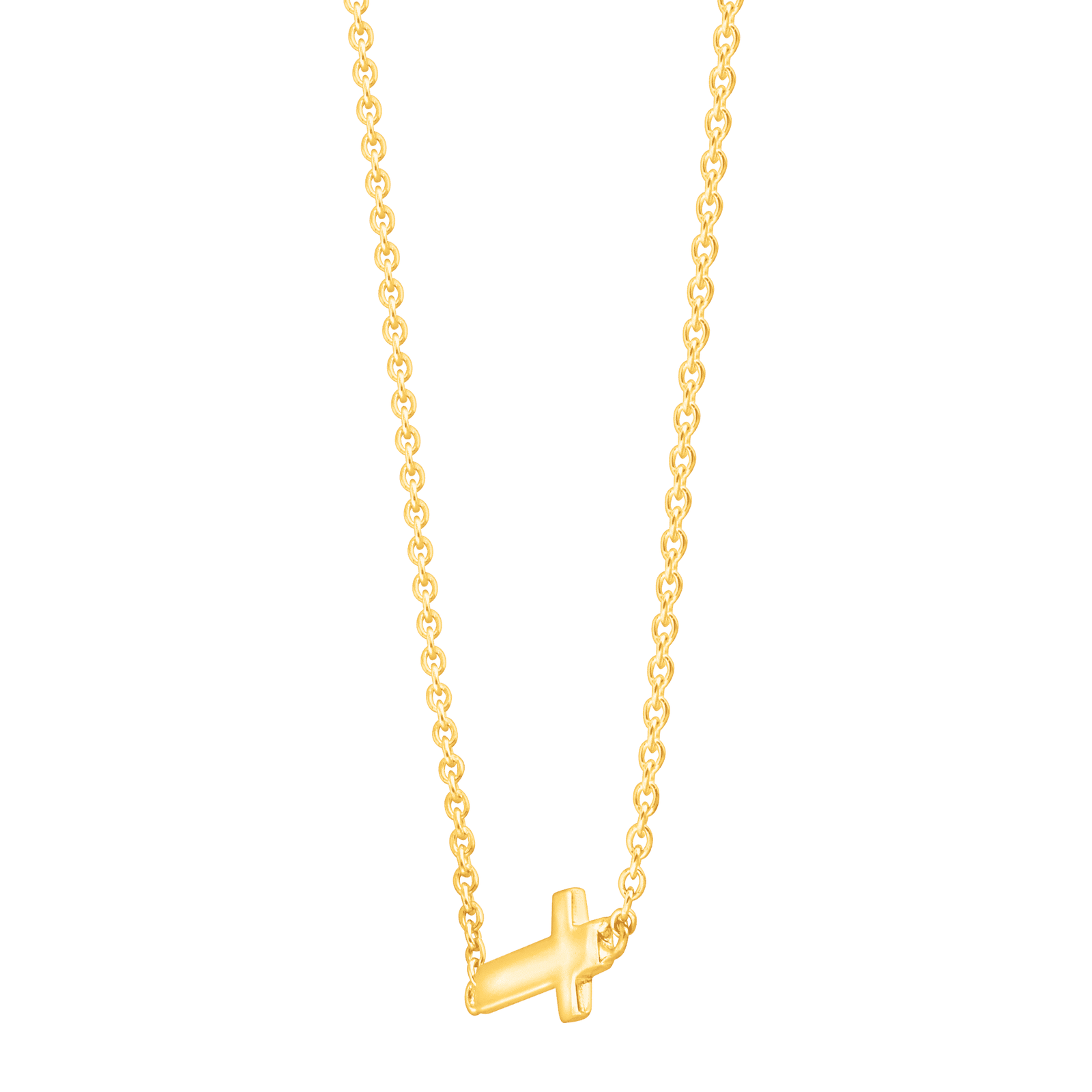 Silpada 'Simplex Cross' Horizontal Cross Necklace in Sterlin: Yellow