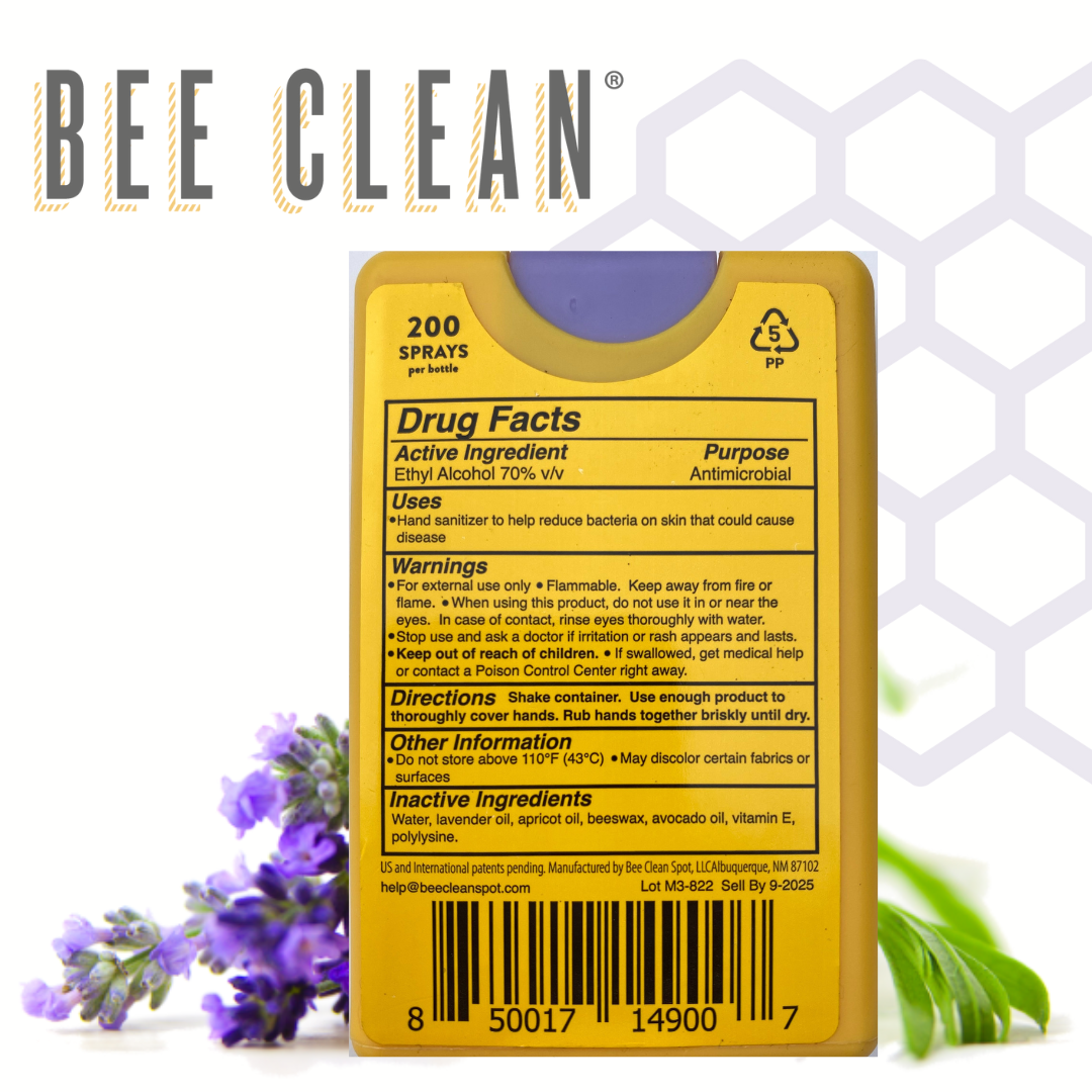 Lavender Bee Clean Organic Beeswax Hand Sanitizer