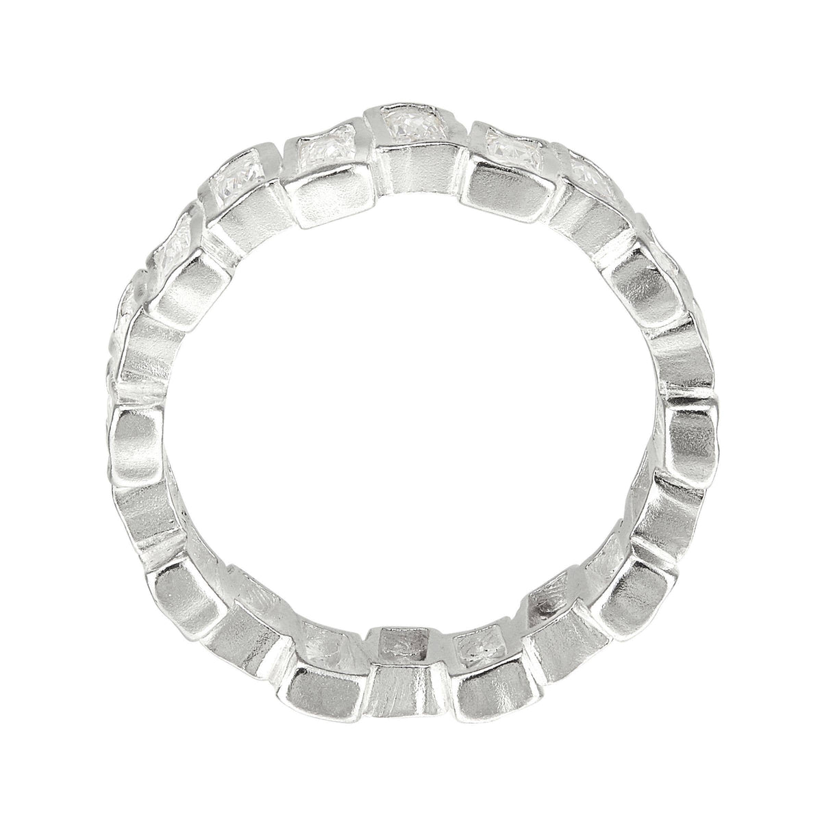 Silpada The Little Things Cubic Zirconia Ring in Silver: White / 6