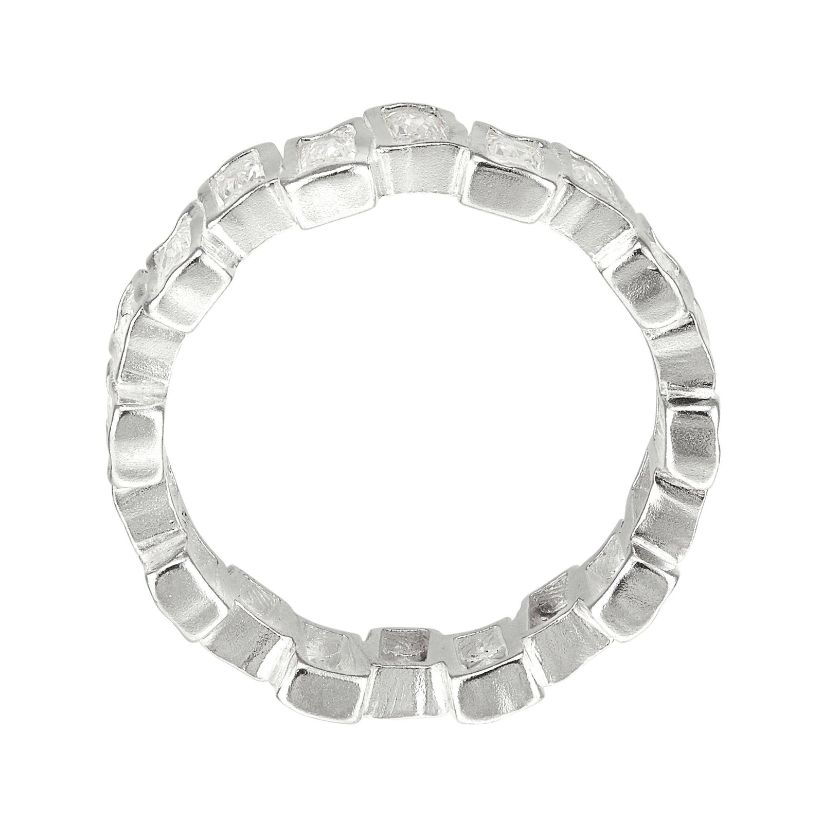 Silpada The Little Things Cubic Zirconia Ring in Silver: White / 6