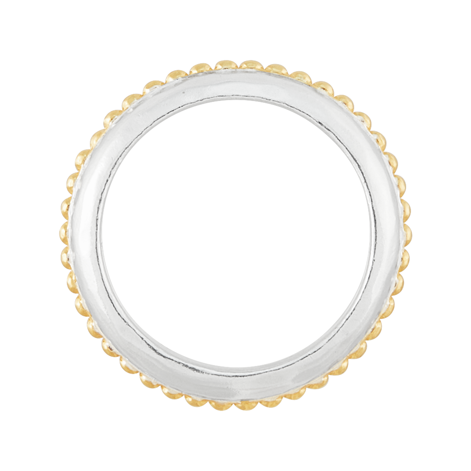 Silpada 'Two Stories' Silver with 18K Gold Plating Band Ring: 8