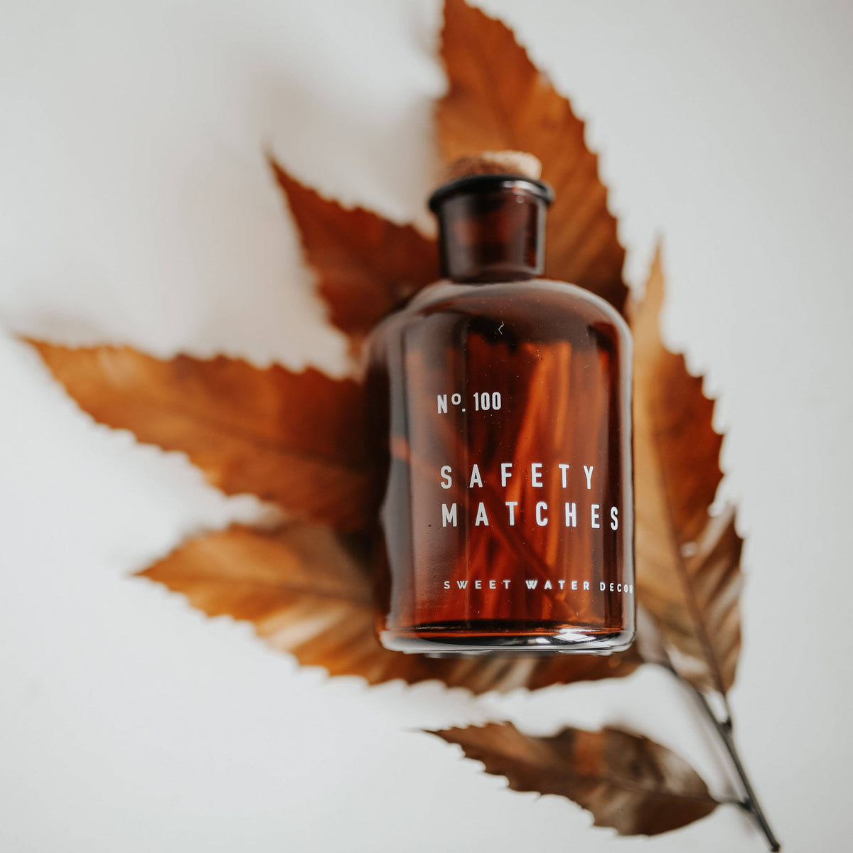 Medium Apothecary Safety Matches, White - Home Decor &amp; Gifts