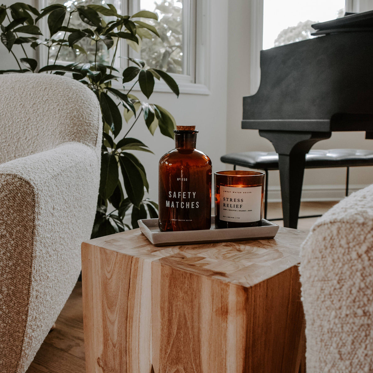 Large Apothecary Safety Matches, Black - Home Decor &amp; Gifts