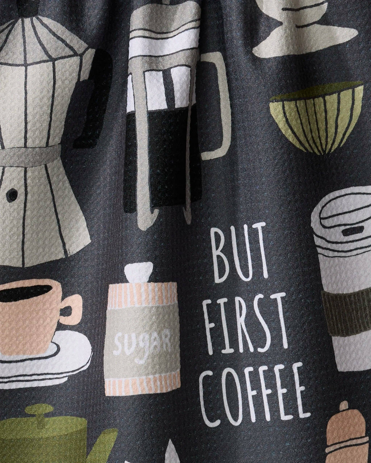 But First, Coffee Geometry Tea Towel