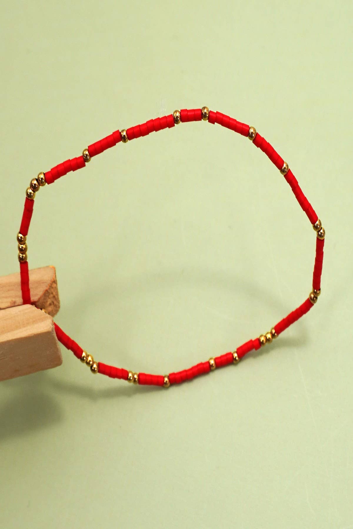 BOHO COLORFUL BALL BEADED BRACELET | 40B5178: PEACH