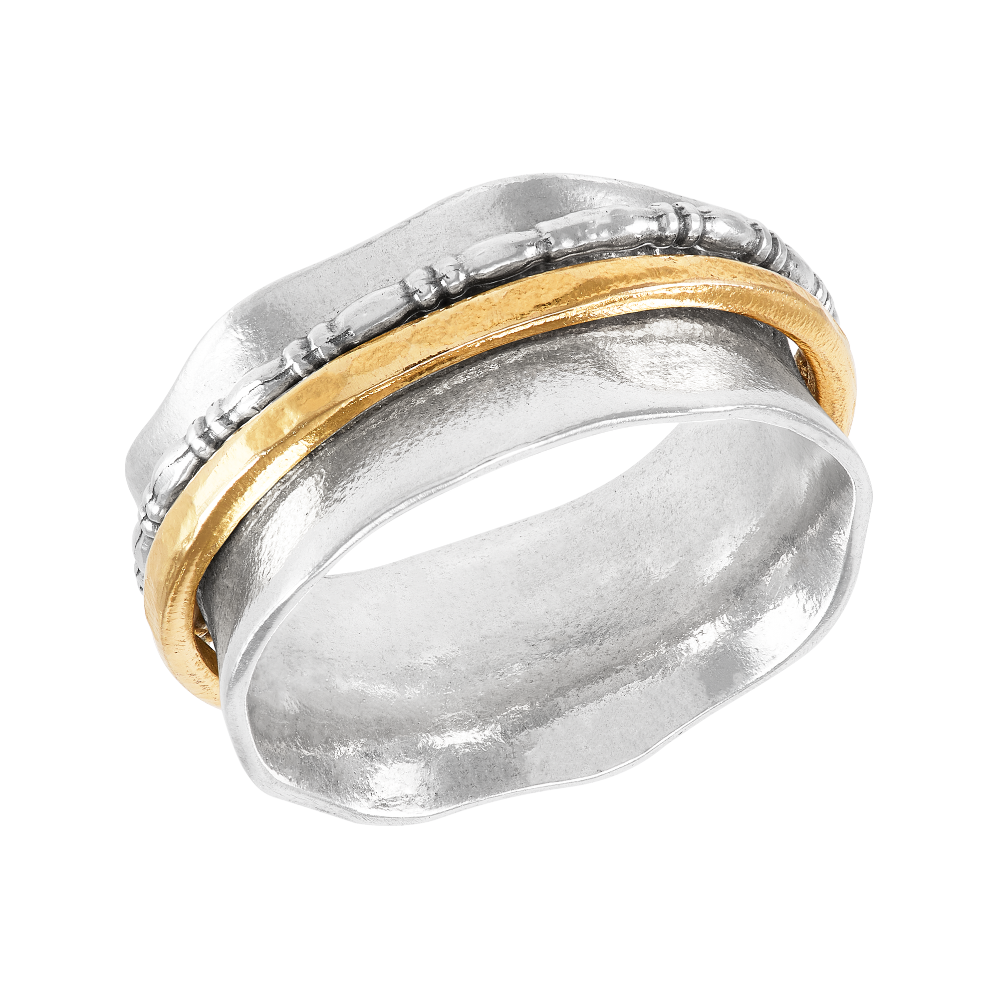 Silpada 'Walk With Her' Silver & 14K Gold Plate Spinner Ring: 8