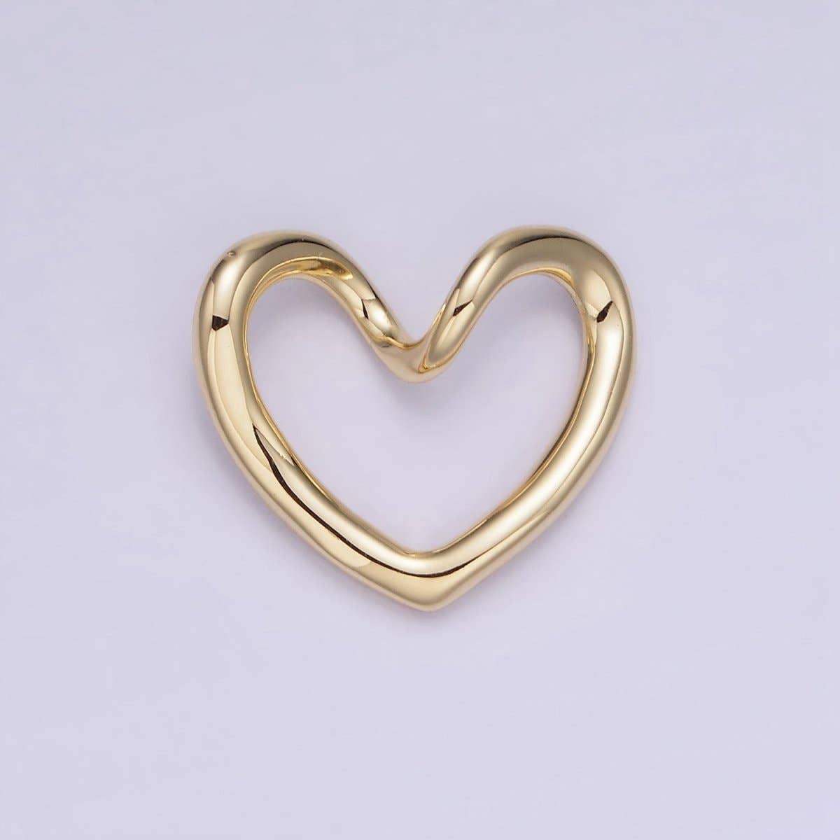 14K Gold Filled Curved Open Heart Pendant