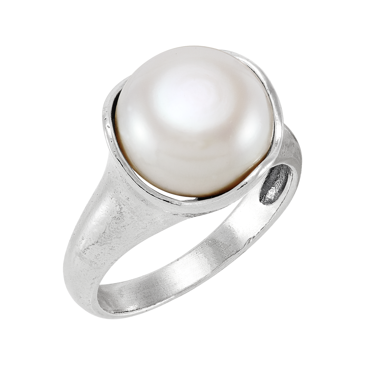 Silpada &#39;Be Poise&#39; Sterling Silver Freshwater Pearl Ring: 8