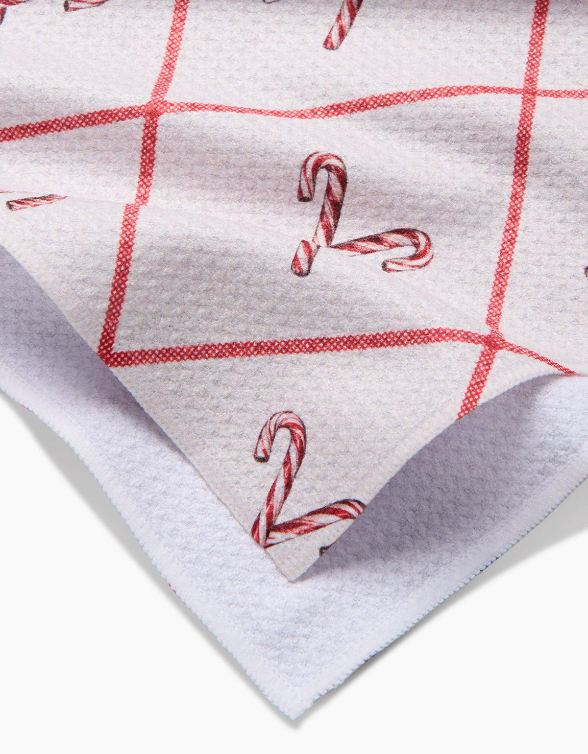 Festive Candy Canes Geometry Tea Towel