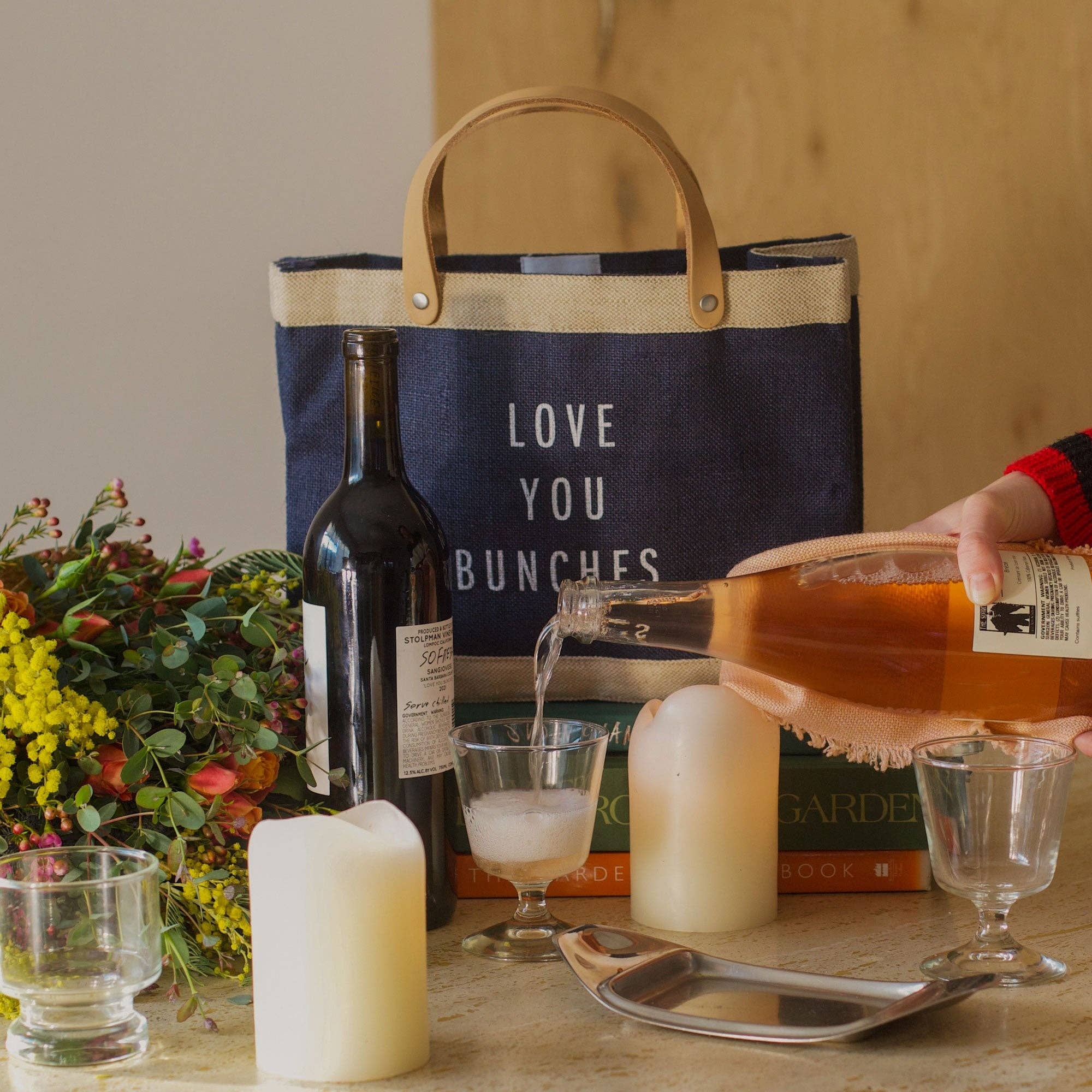 Apolis Petite Market Bag in Navy: Coeur d'Alene