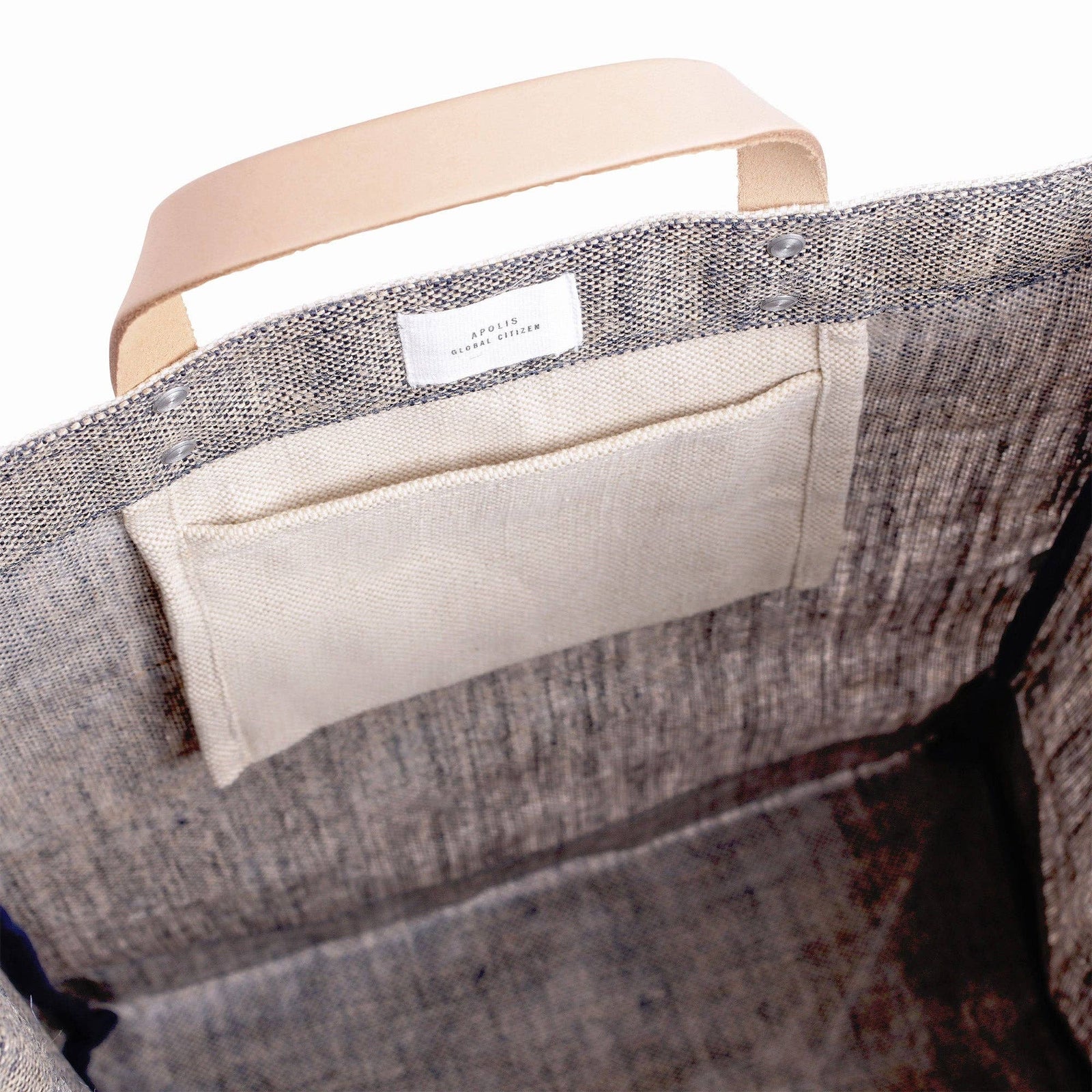 Large Market Bag in Chambray: Lake Coeur d'Alene