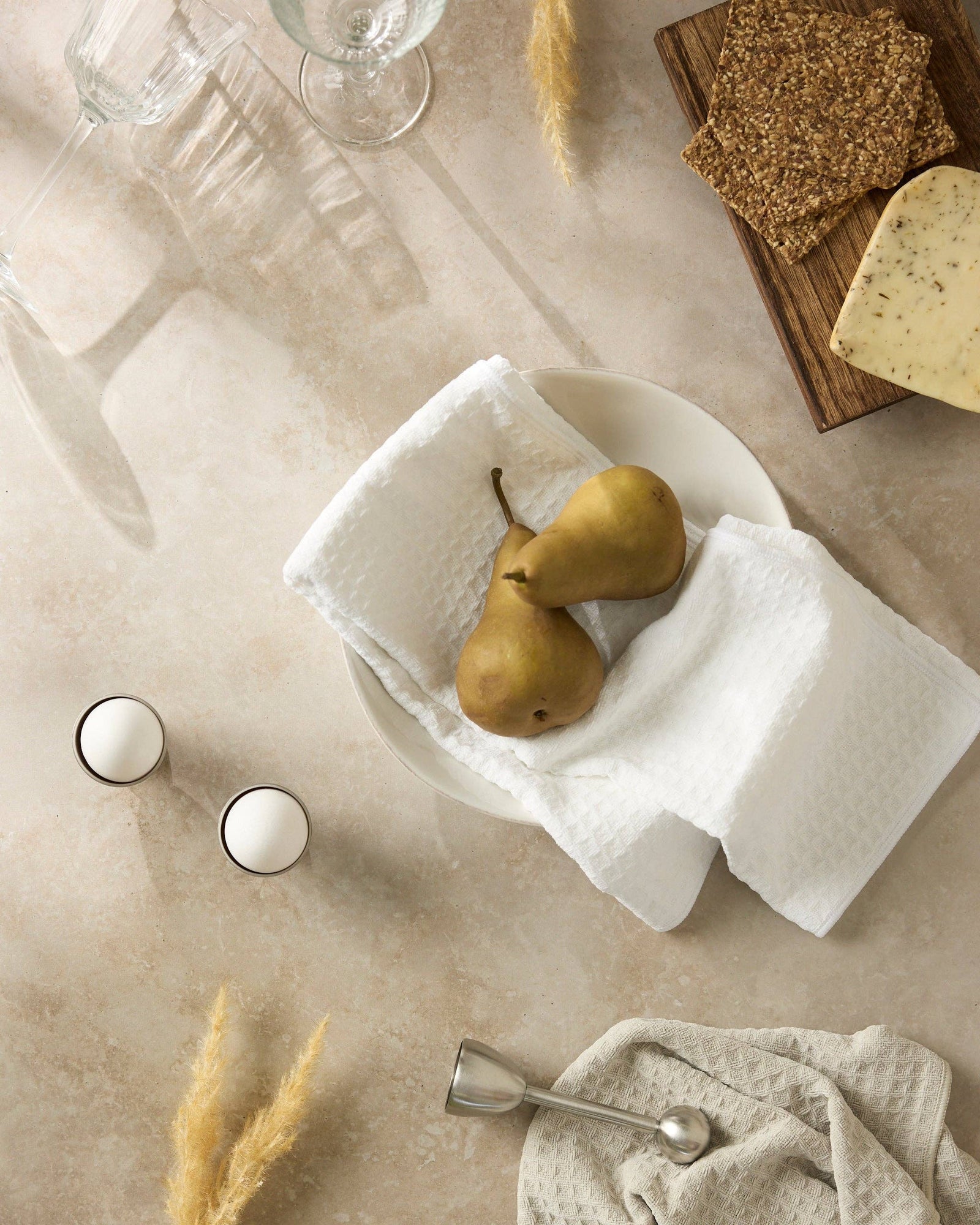 Salt Truffle Geometry Hand Towel