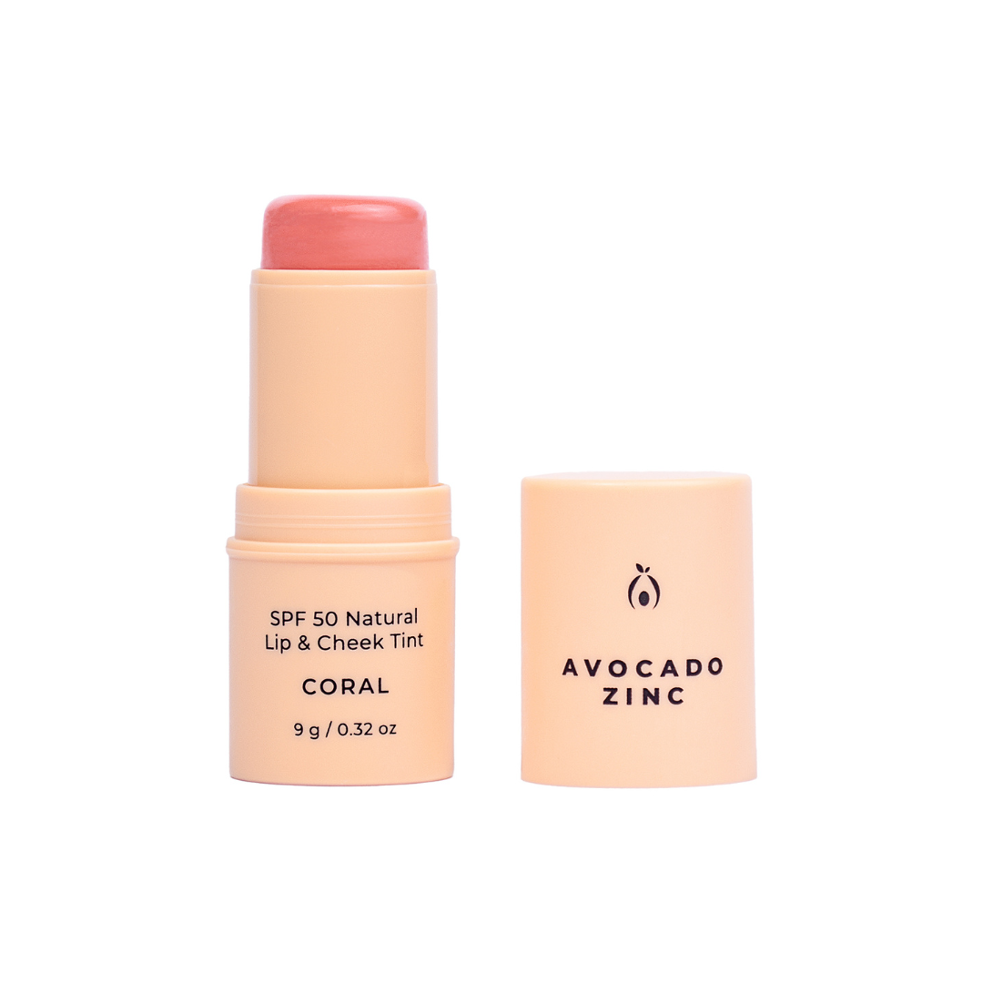 SPF 50 Natural Lip &amp; Cheek Tint - Coral