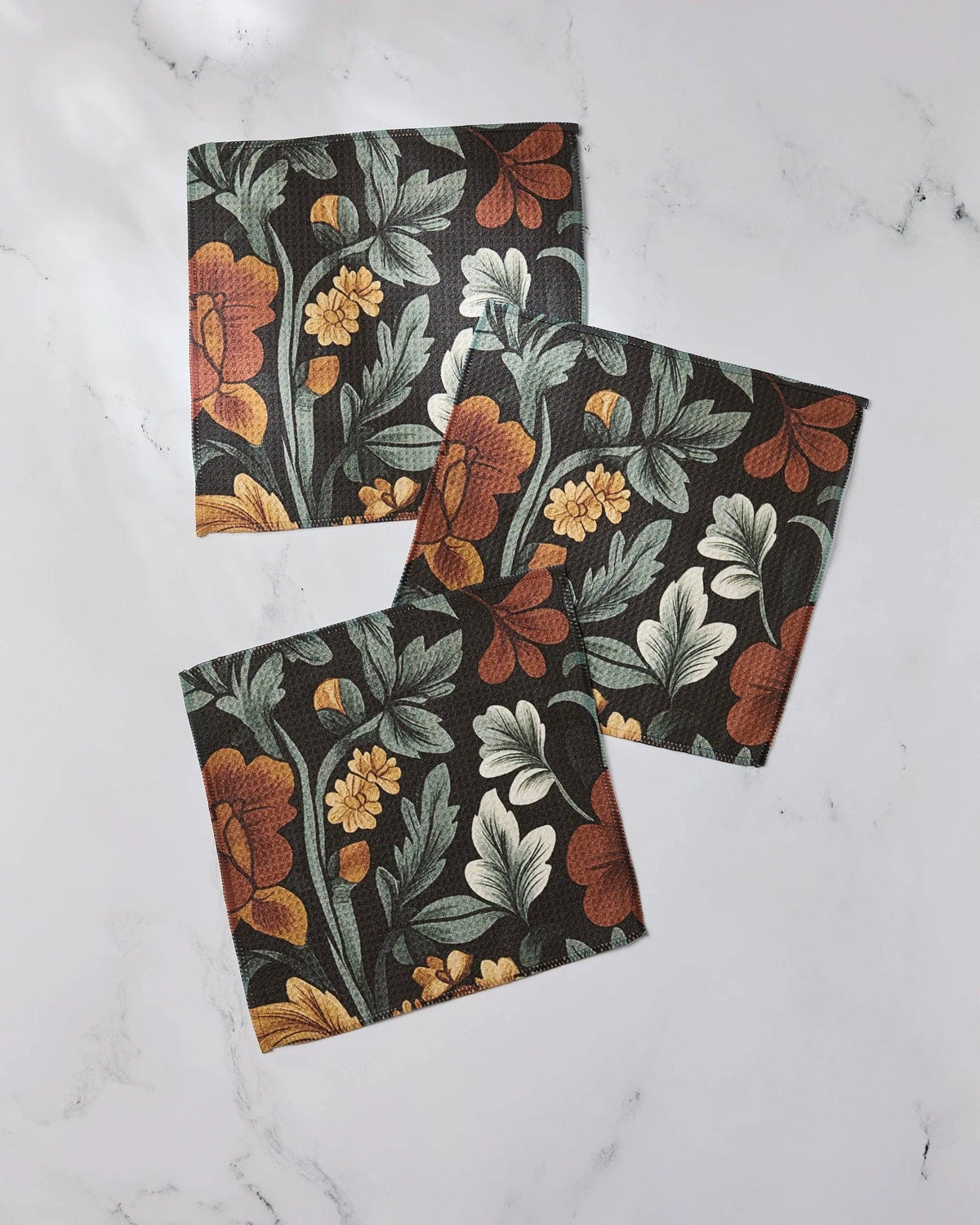 Classic Floral Geometry Dishcloth Set
