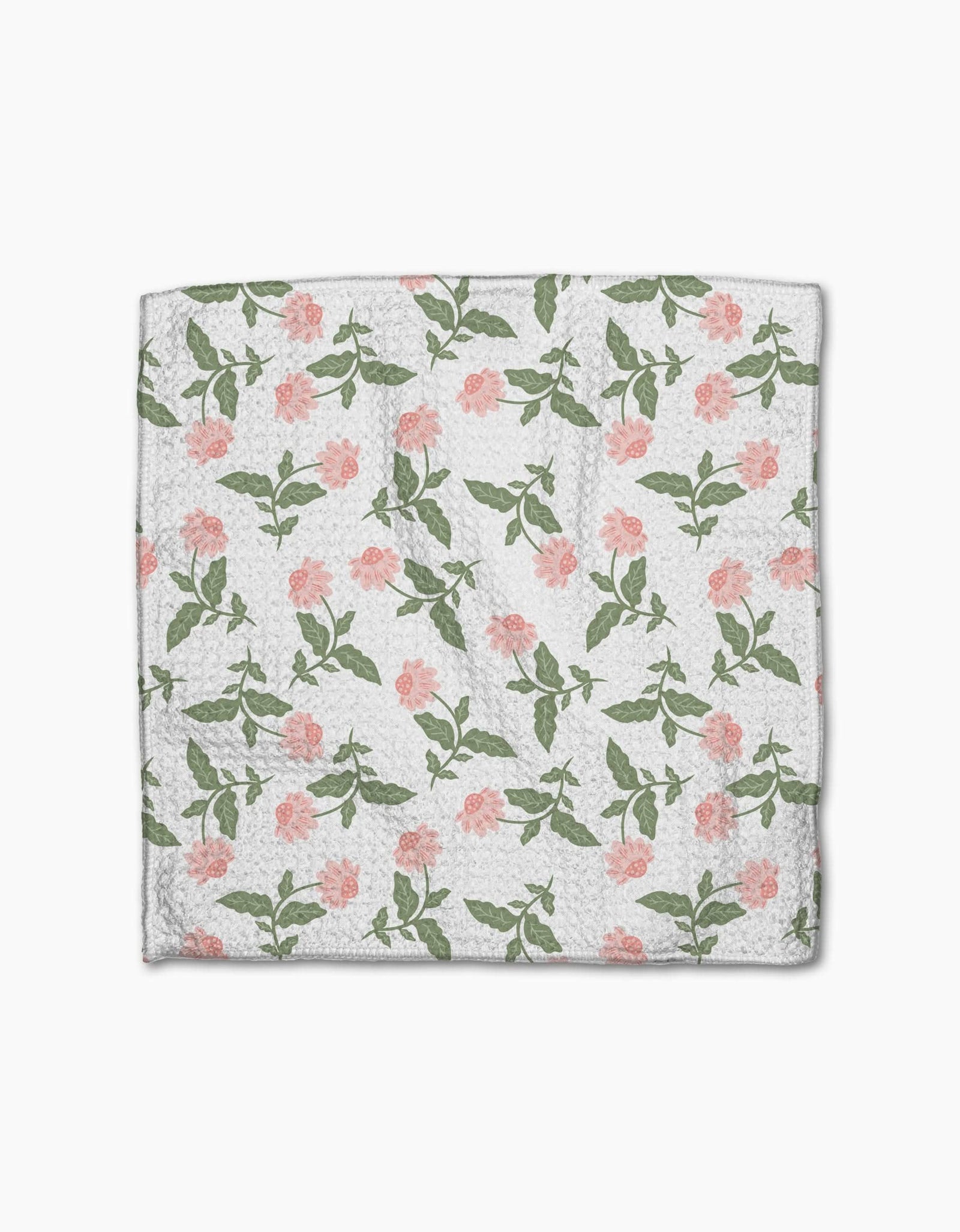Wildflower Vine Blush Geometry Dishcloth Set