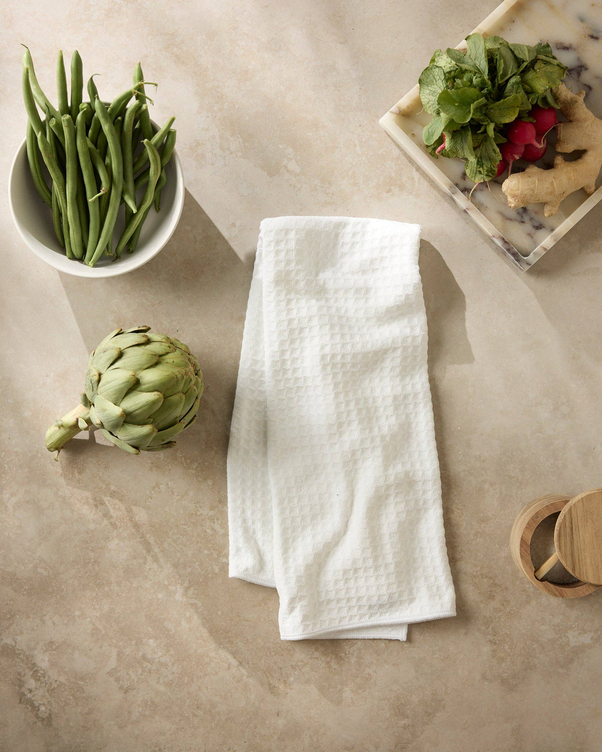 Salt Truffle Geometry Hand Towel