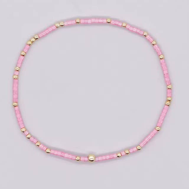 BOHO COLORFUL BALL BEADED BRACELET | 40B5178: LIME