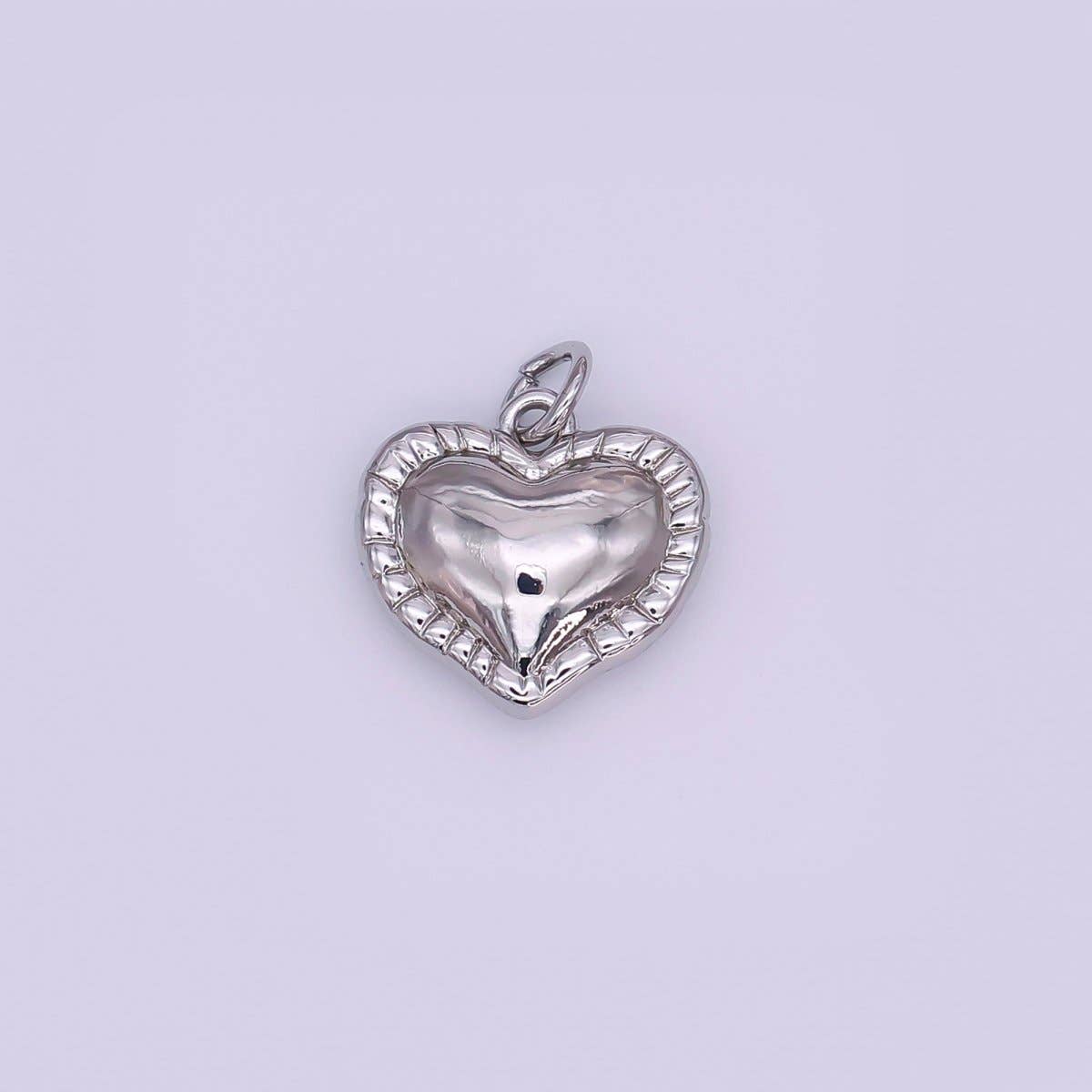Tiny Heart Minimalist Charm: Silver