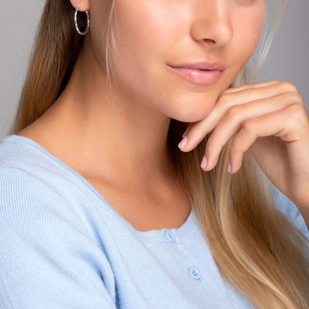 Silpada &#39;Endless Twists&#39; Hoop Earrings in Sterling Silver: 1