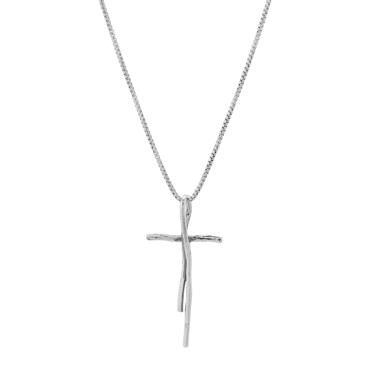 Silpada &#39;Organic Cross&#39; Pendant Necklace in Sterli: 1 5/8