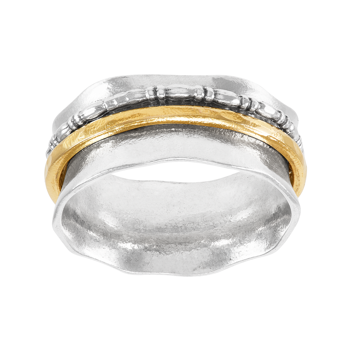 Silpada &#39;Walk With Her&#39; Silver &amp; 14K Gold Plate Spinner Ring: 8