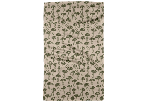 Woodland Mushroom Geometry Tea Towel